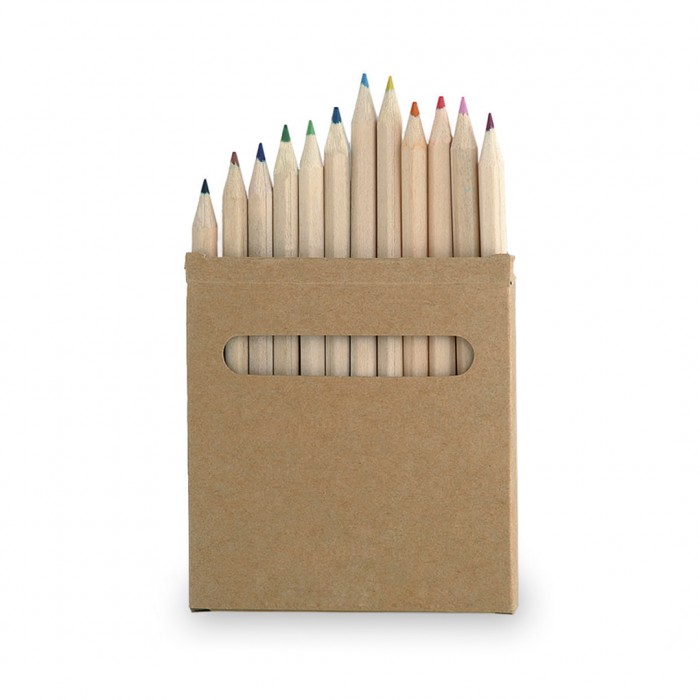 Boite de 12 crayons de couleurs bois certifié achat vente écologique -  Acheter sur