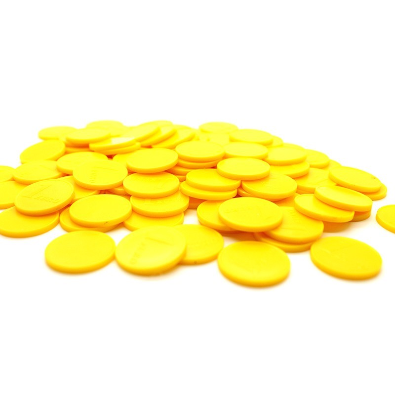 LOT DE 20 jetons de caddie plastiques - thème - Magasins et autres LOT DE 20 jetons de caddie plastiques - thème - Magasins et autres